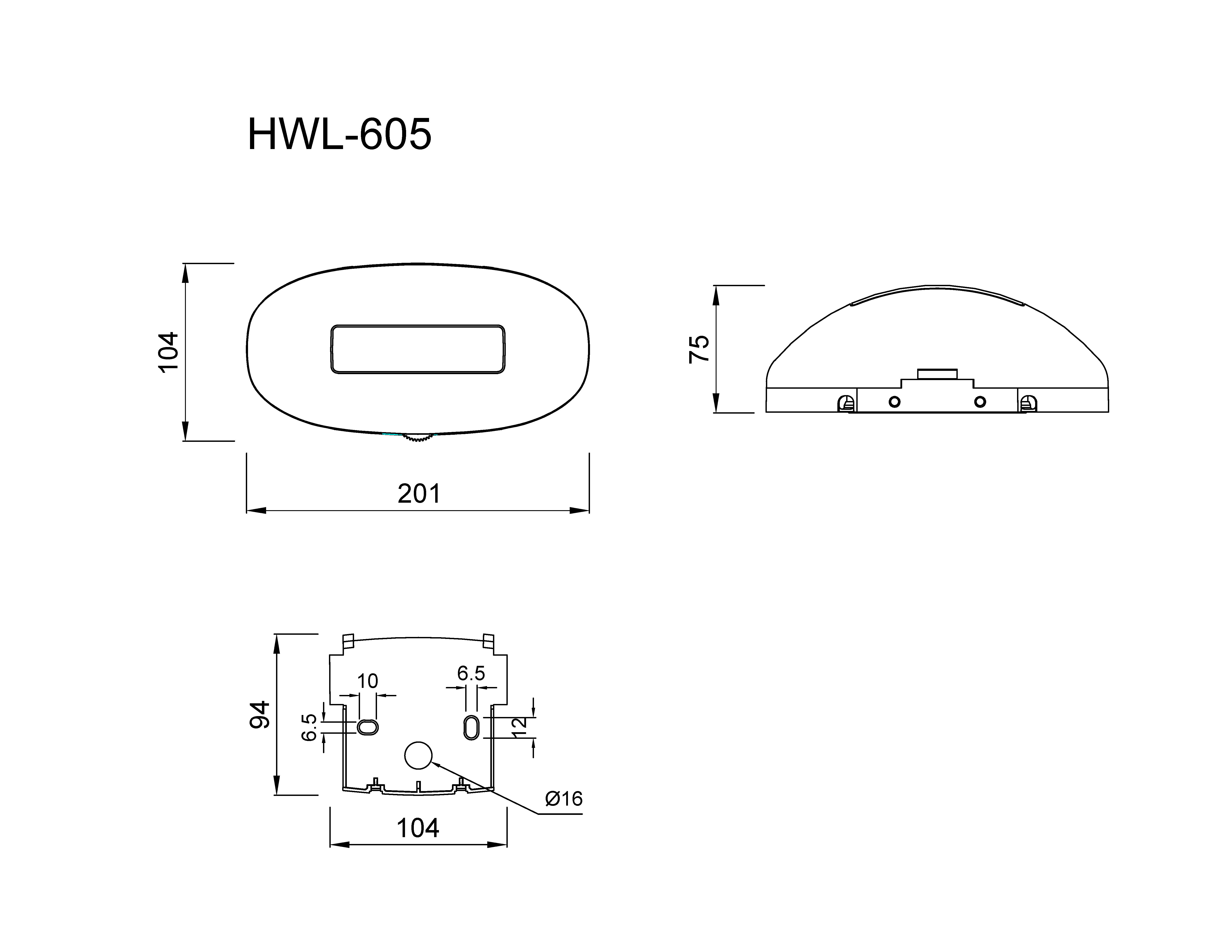 尺寸图HWL-605-Model